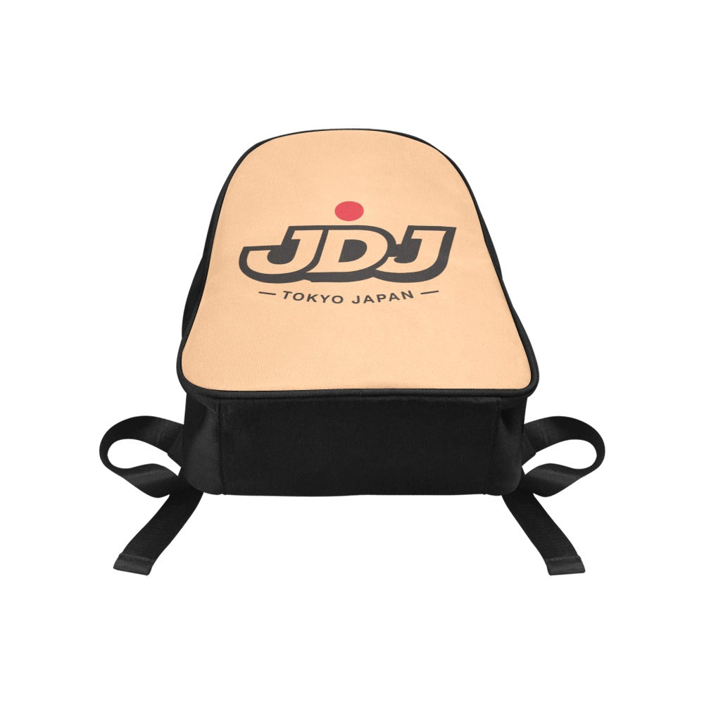JDJ Logo Canvas Backpack Durable Cotton With Laptop Compartment