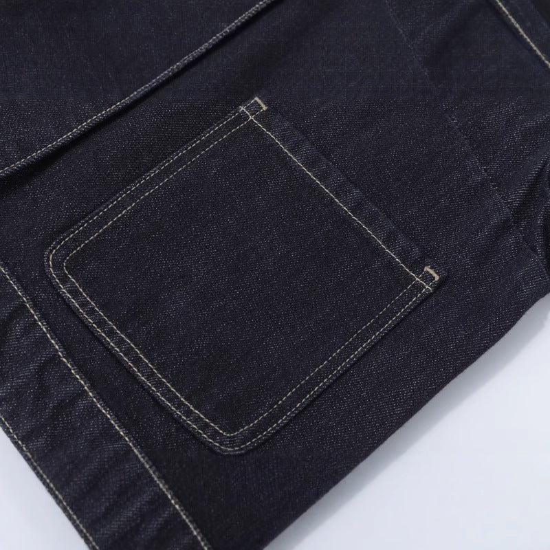 Vintage Denim Jacket Loose Casual Turn-Down Collar Jacket Top