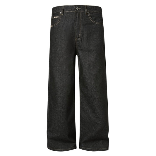 Dark Wash Flared Denim Pants - Summer Loose Fit