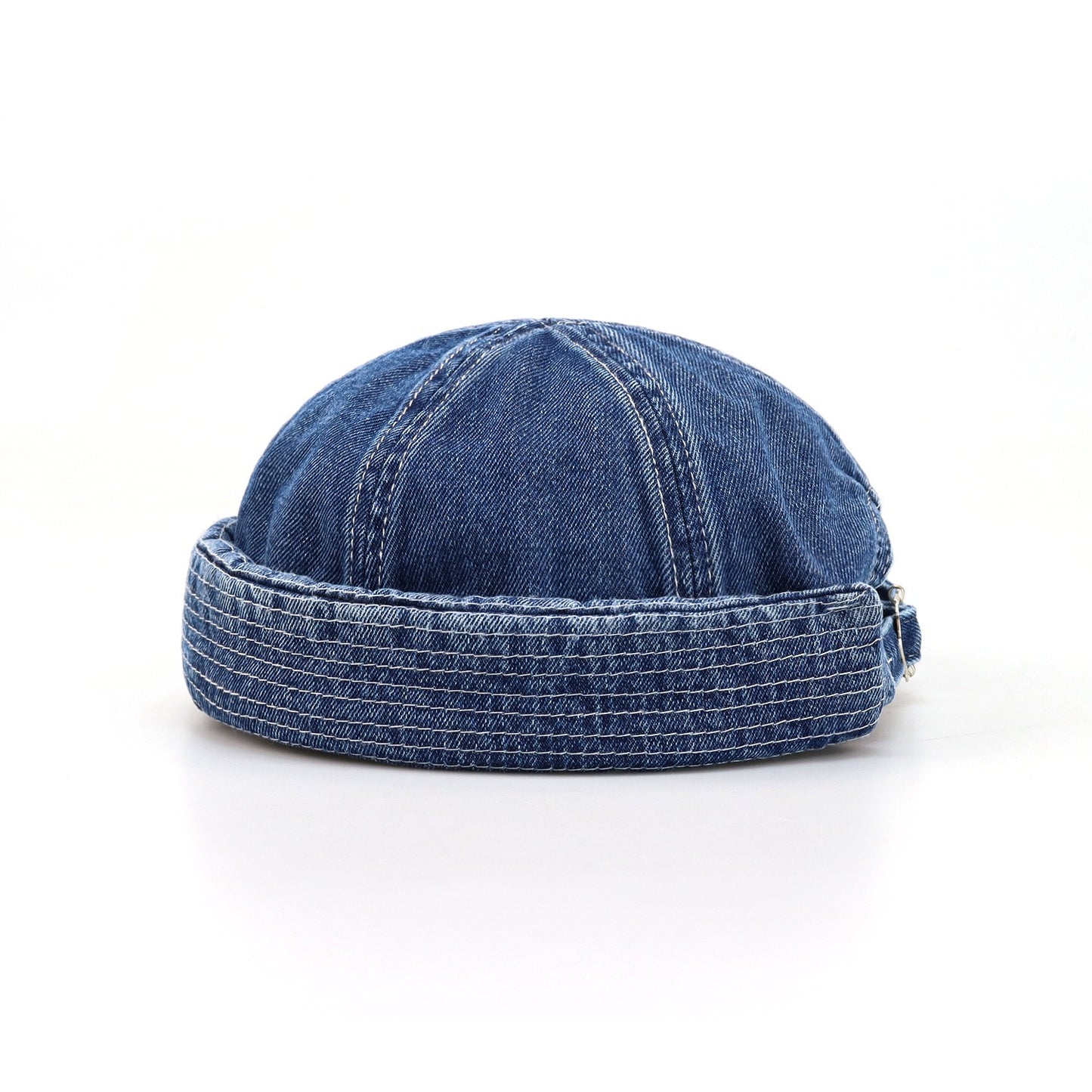 Washed Denim Melon Skin Hat -  Unisex Sailor Hat