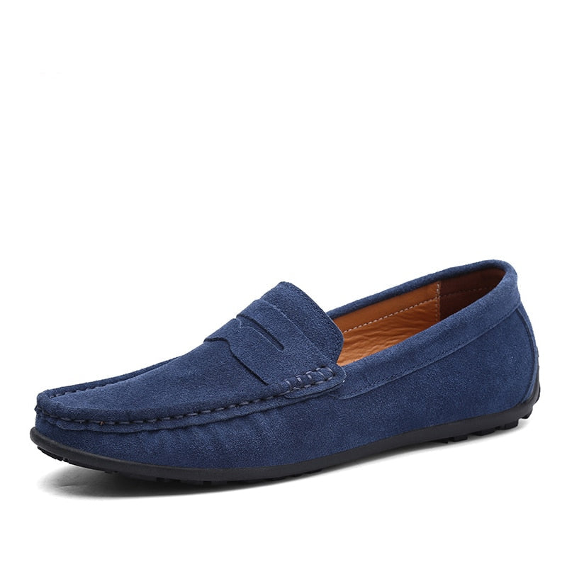 Men's Moccasins Loafers - High-Quality Genuine Leather Flats - Lightweight Driving Shoes