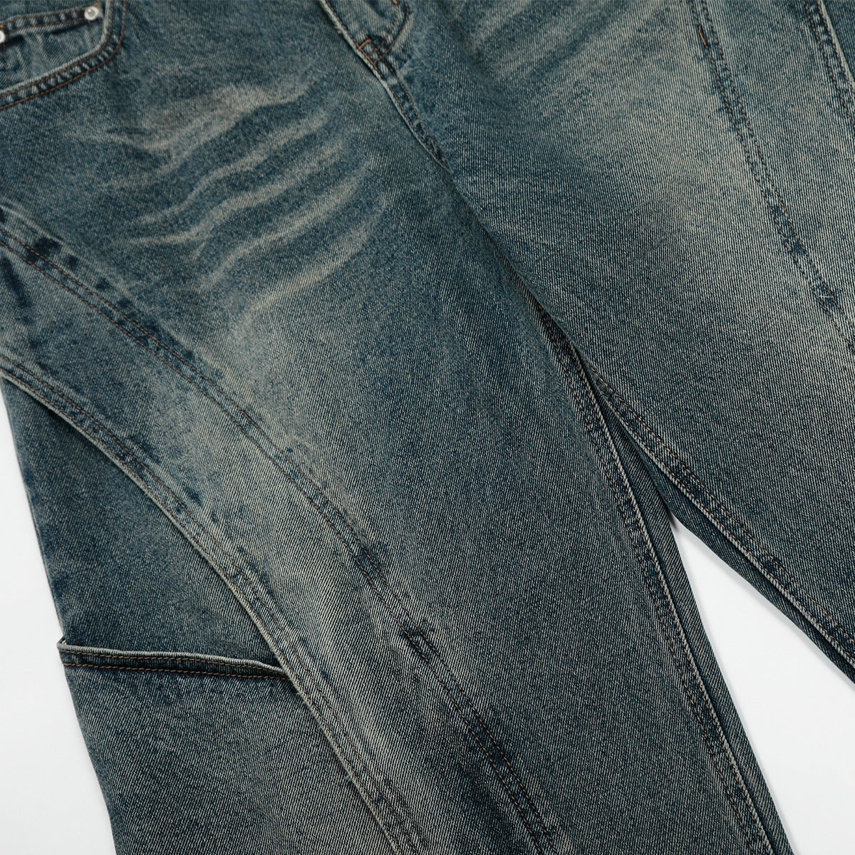 Washed Denim Loose Wide Leg Pants - Premium Japanese Quality