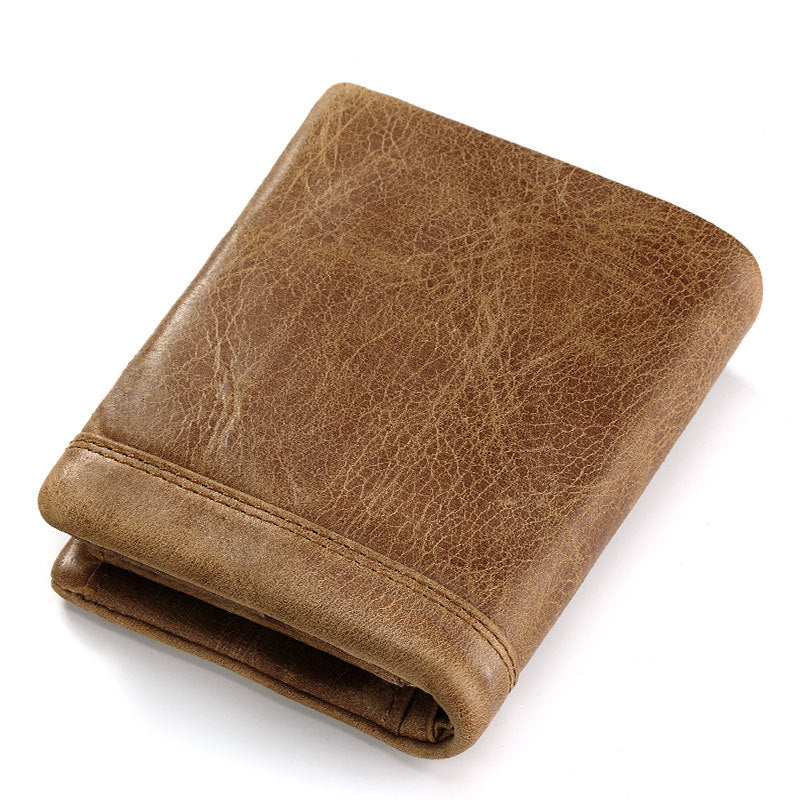 Leather Wallet - Crazy Horse Zipper Buckle
