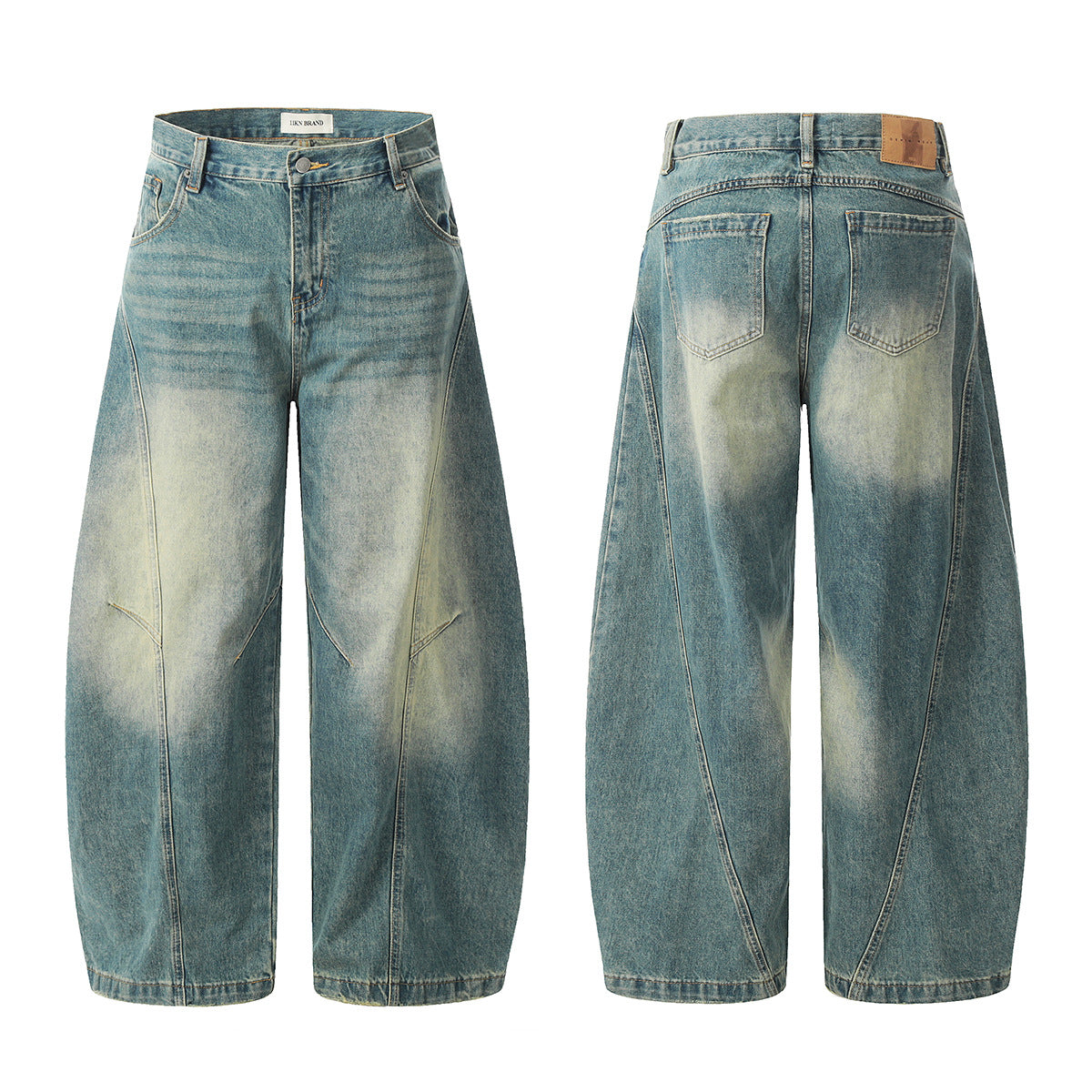 Deconstructed Retro Slim Fit Wide Leg Casual Long Pants for Men and Women