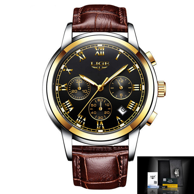 Men's Casual Business Waterproof Watch Multi-Function Luminous Watch