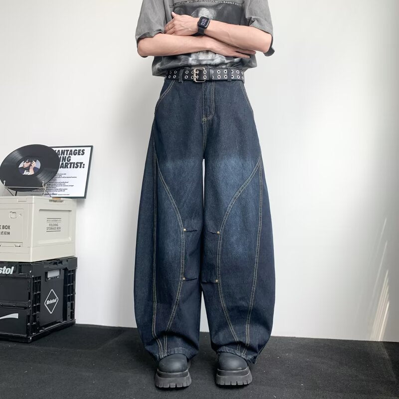 Loose Washed Distressed Wide Leg Long Pants