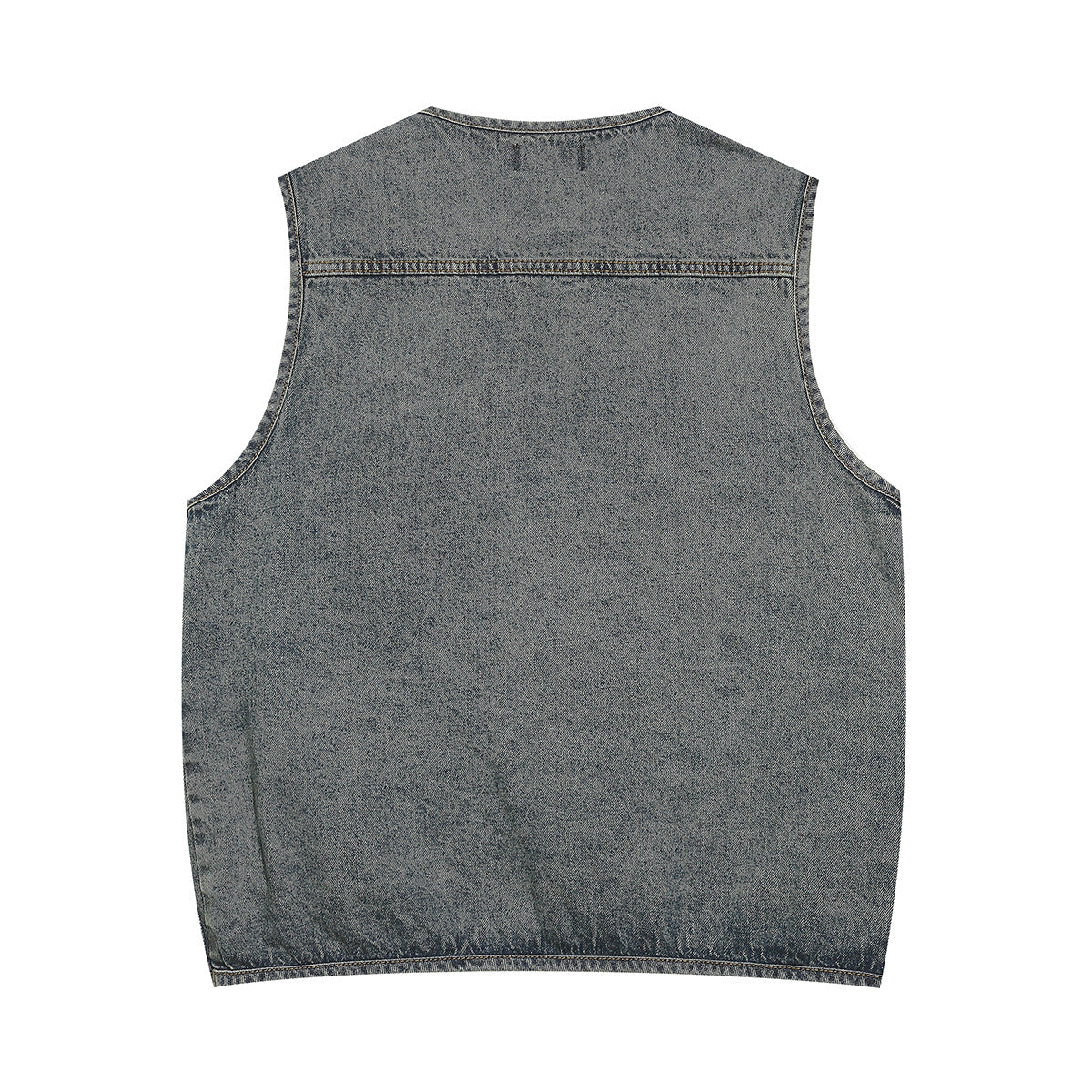 Washed Denim Work Tactical Vest with Pockets for Men