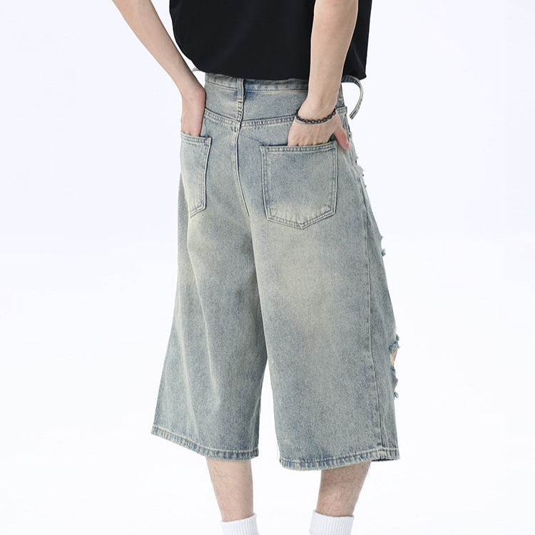 Premium Japanese Ripped Straight Leg Denim Pants