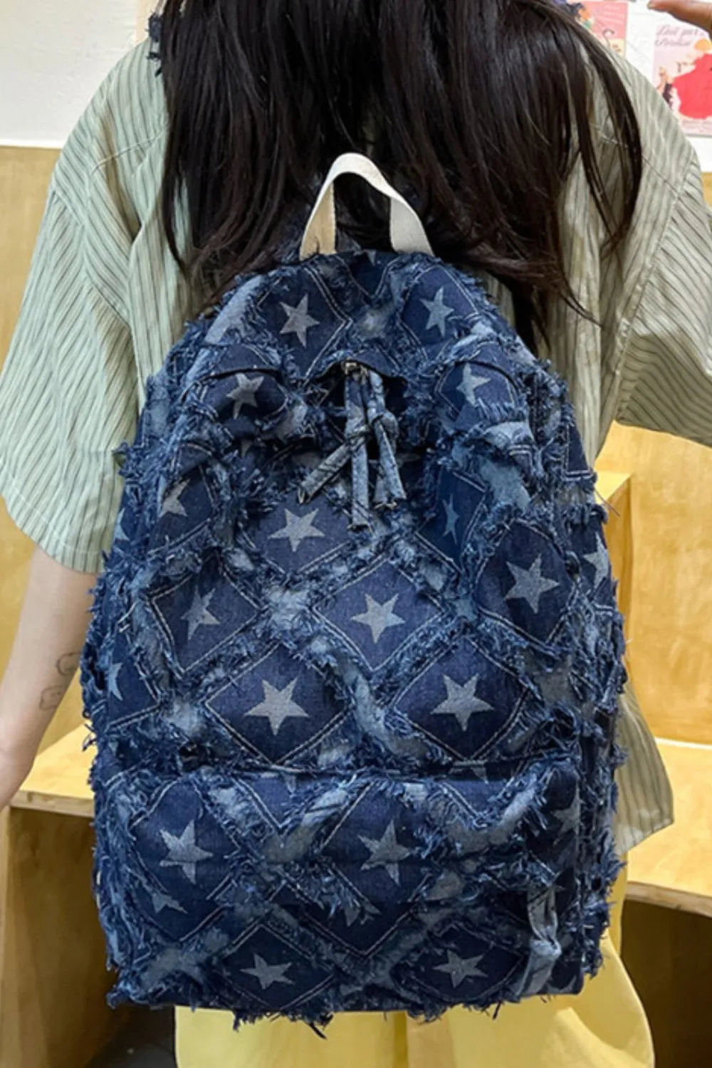 Japanese Denim Backpack for Streetwear and Everyday Use