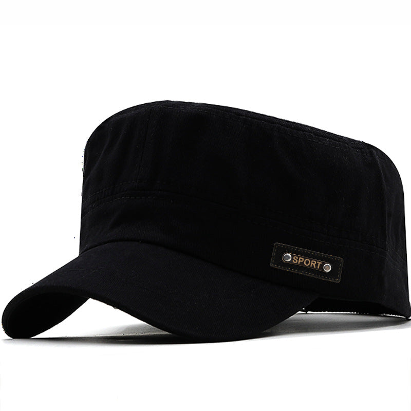 Retro Flat Cap Military Cap Solid Color Cap Travel and Leisure Sun Hat Outdoor Mountaineering Hat