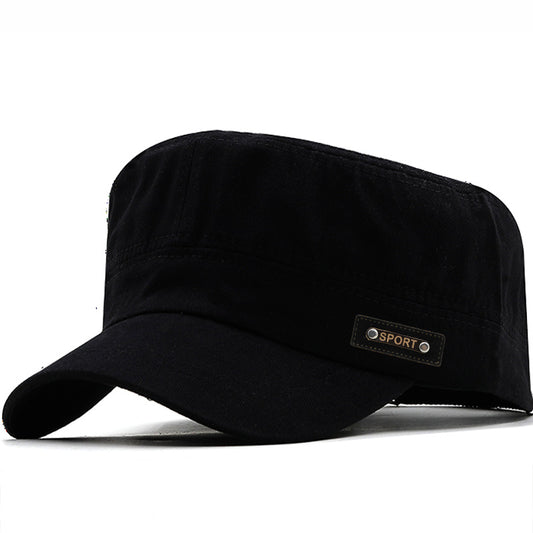 Retro Flat Cap Military Cap Solid Color Cap Travel and Leisure Sun Hat Outdoor Mountaineering Hat