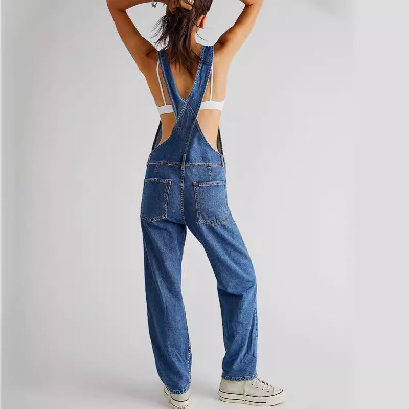 Denim Strap Pants for Women
