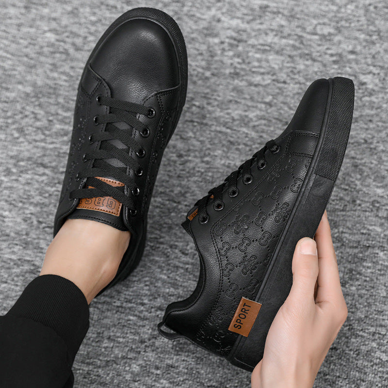 Round Headed  Black Casual Shoes for Men