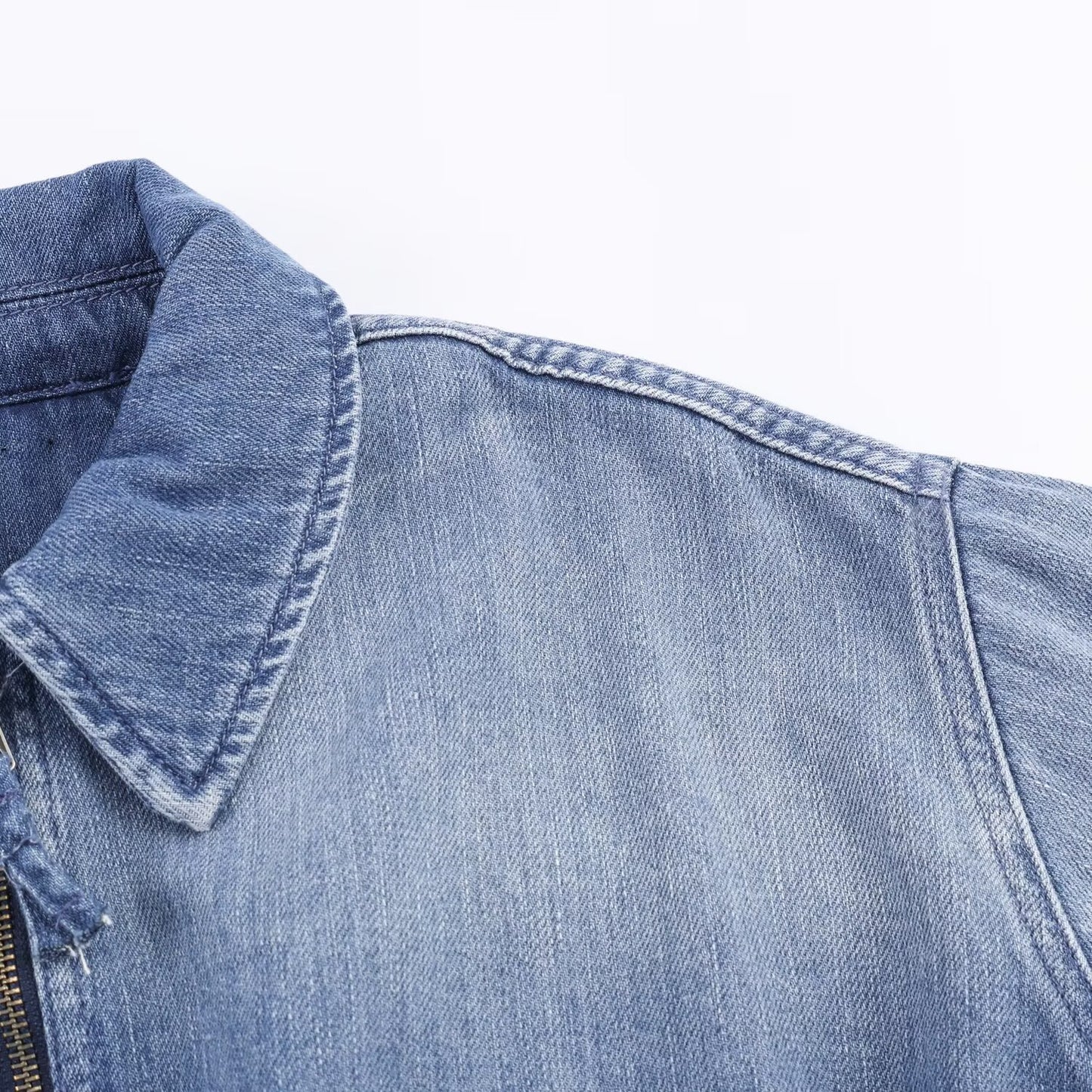 Vintage Denim Zipper Jacket