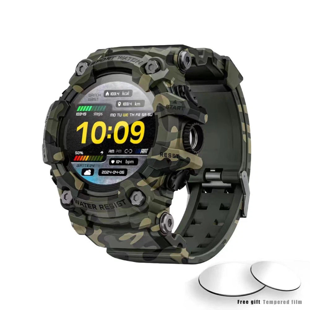 Outdoor Sports Smartwatch – Bluetooth, Compass, Music, Flashlight