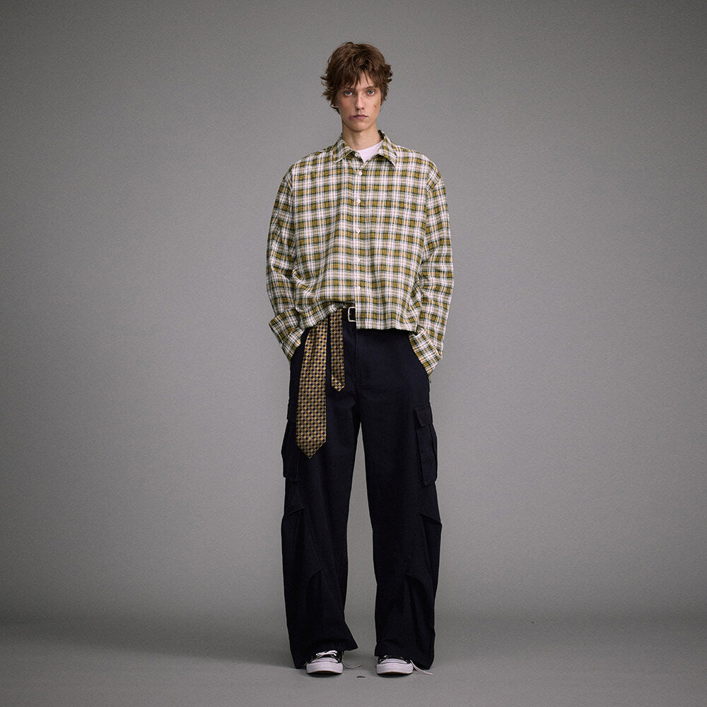 Plaid Long Sleeved Shirt for Men and Women