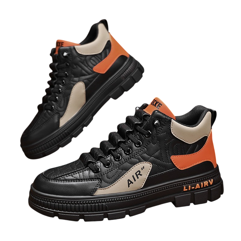 Versatile Men's Casual Workwear Shoes with Thick Sole