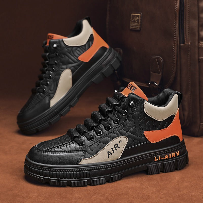 Versatile Casual Workwear Board Shoes with Thick Sole, Height Increasing, Small White Tide