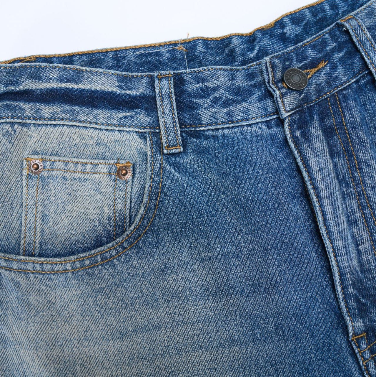 Vintage Washed Retro Denim Long Pants