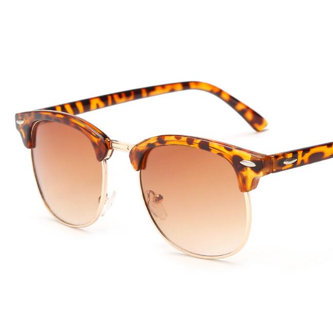 Semi Rimless Polarized Sunglasses Unisex UV400 Protection Half Frame