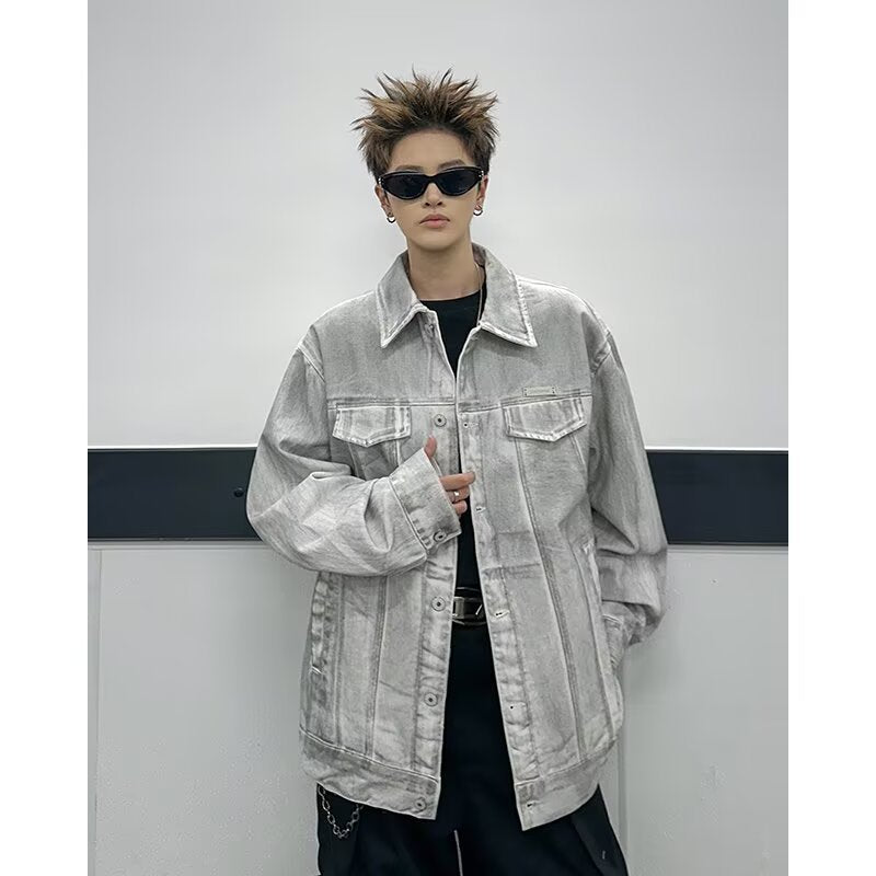 Men's Vintage Off-White Denim Jacket