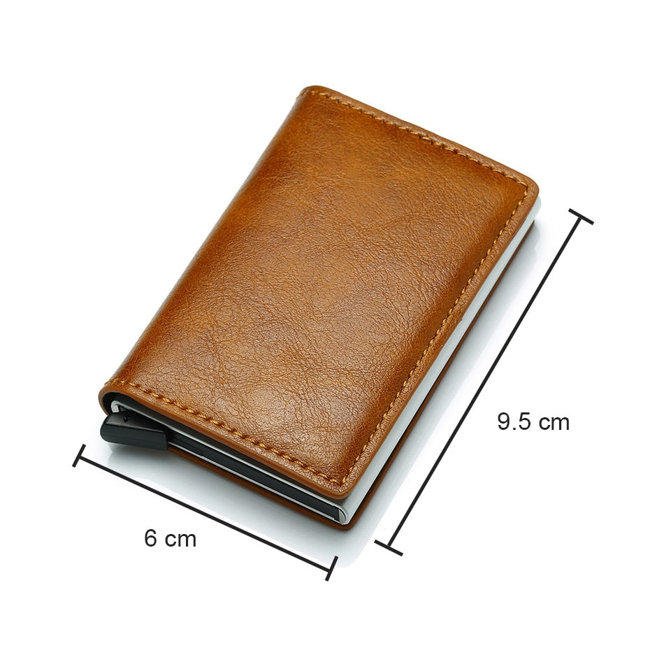 Men's Vintage Aluminum RFID Card Holder Wallet