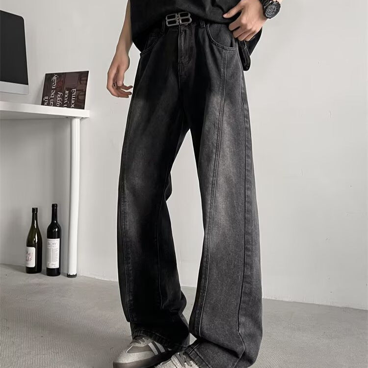 High Street Loose Casual Distressed Patchwork Pants