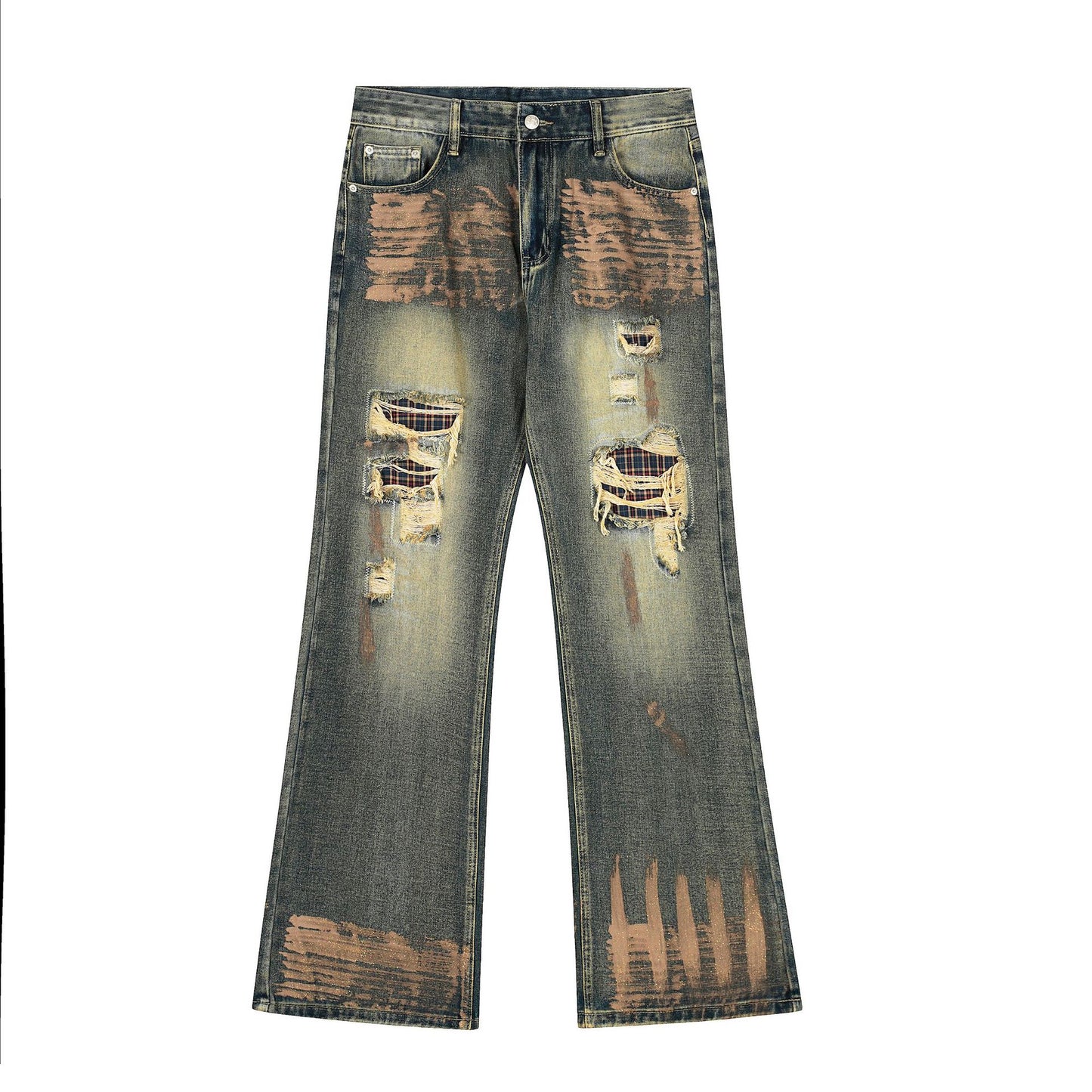 High-Street Unique Design Denim Trousers