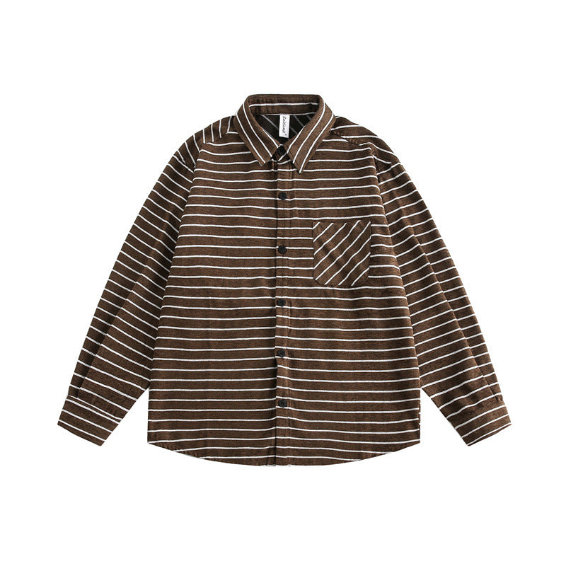 Striped Long Sleeved Shirt for Casual Men and Women