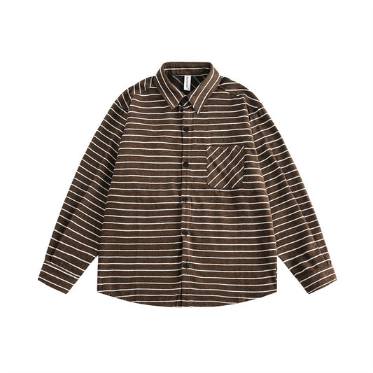 Striped Long Sleeved Shirt for Casual Men and Women
