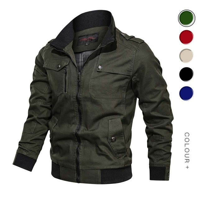 Military Jacket Men Cotton Windbreaker Pilot Coat Army Men
