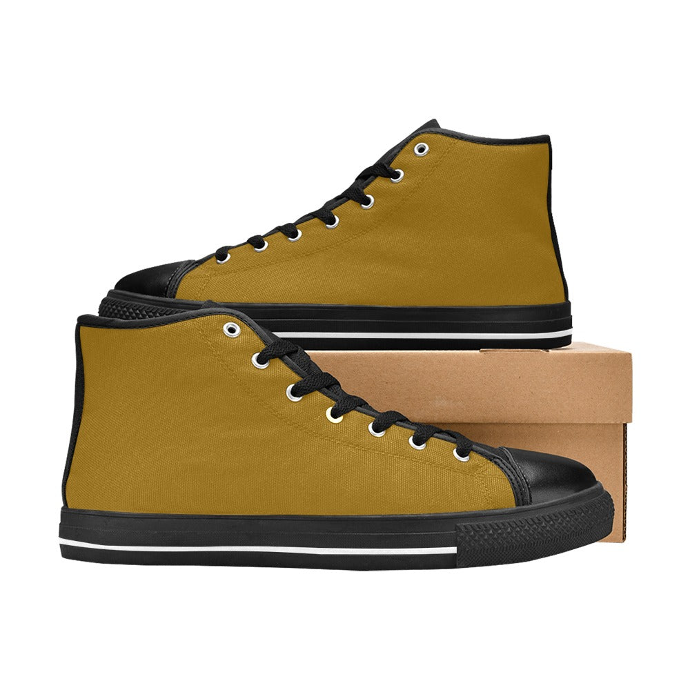High Top Canvas Men's Shoes - Goldenrod/Mustard