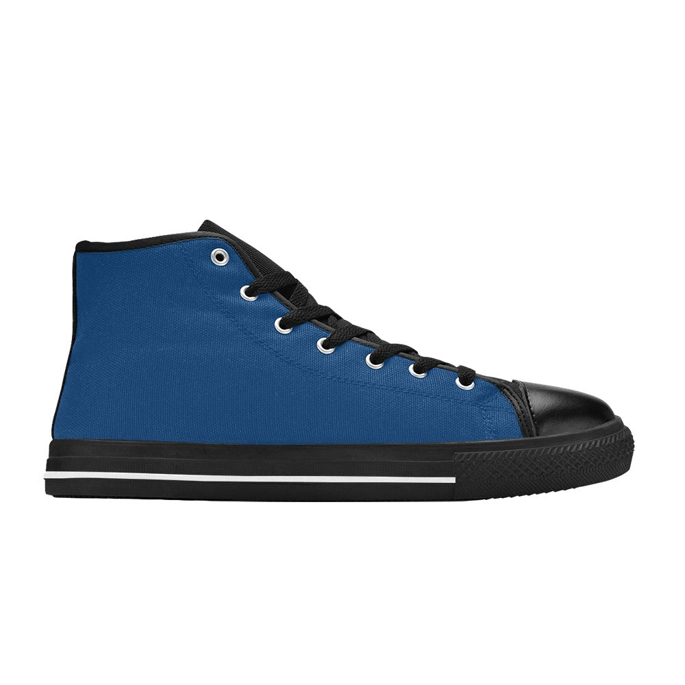 High Top Canvas Men's Shoes - Dark Blue