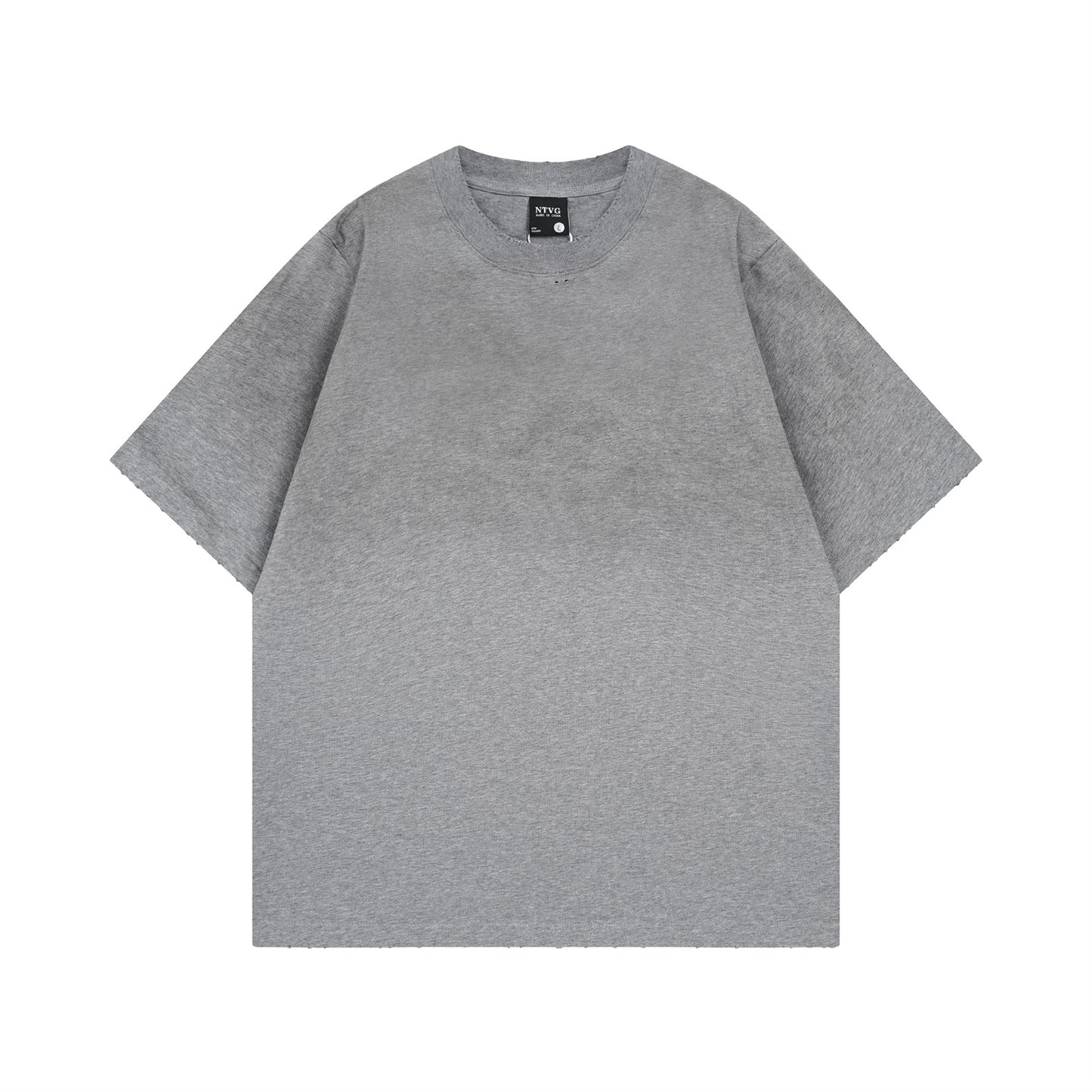Half-Spray Washed Short Sleeve T-Shirt - Loose Fitting