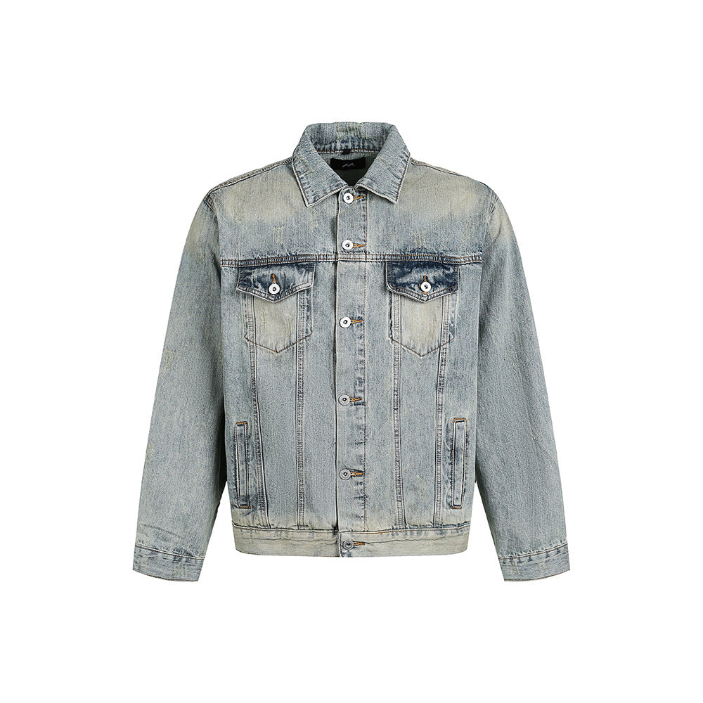Washed Distressed Loose Casual Short Denim Jacket