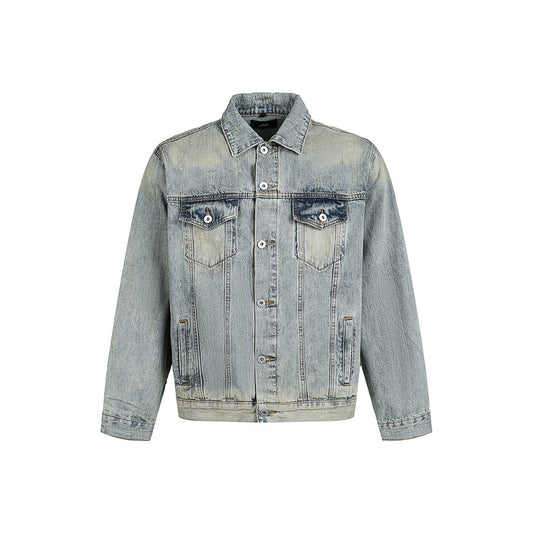 Washed Distressed Loose Casual Short Denim Jacket