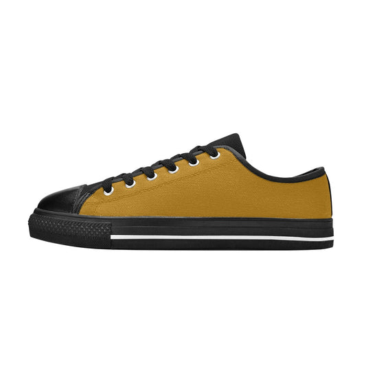 Low Top Canvas Men's Shoes - Dark Yellow Goldenrod