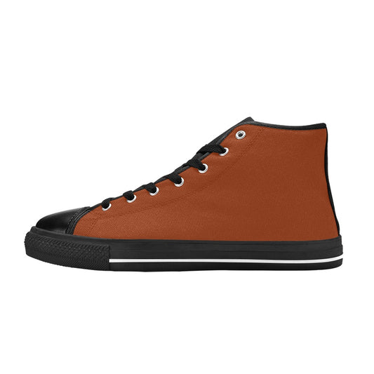 High Top Canvas Men's Shoes - Burnt Orange