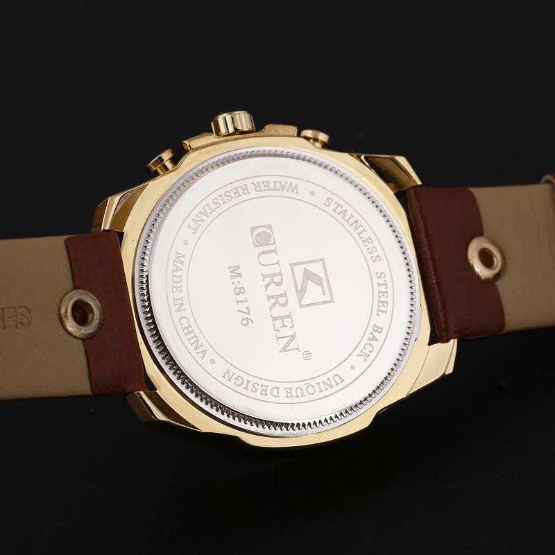 Men's Leather Waterproof Luxury Quartz Watch