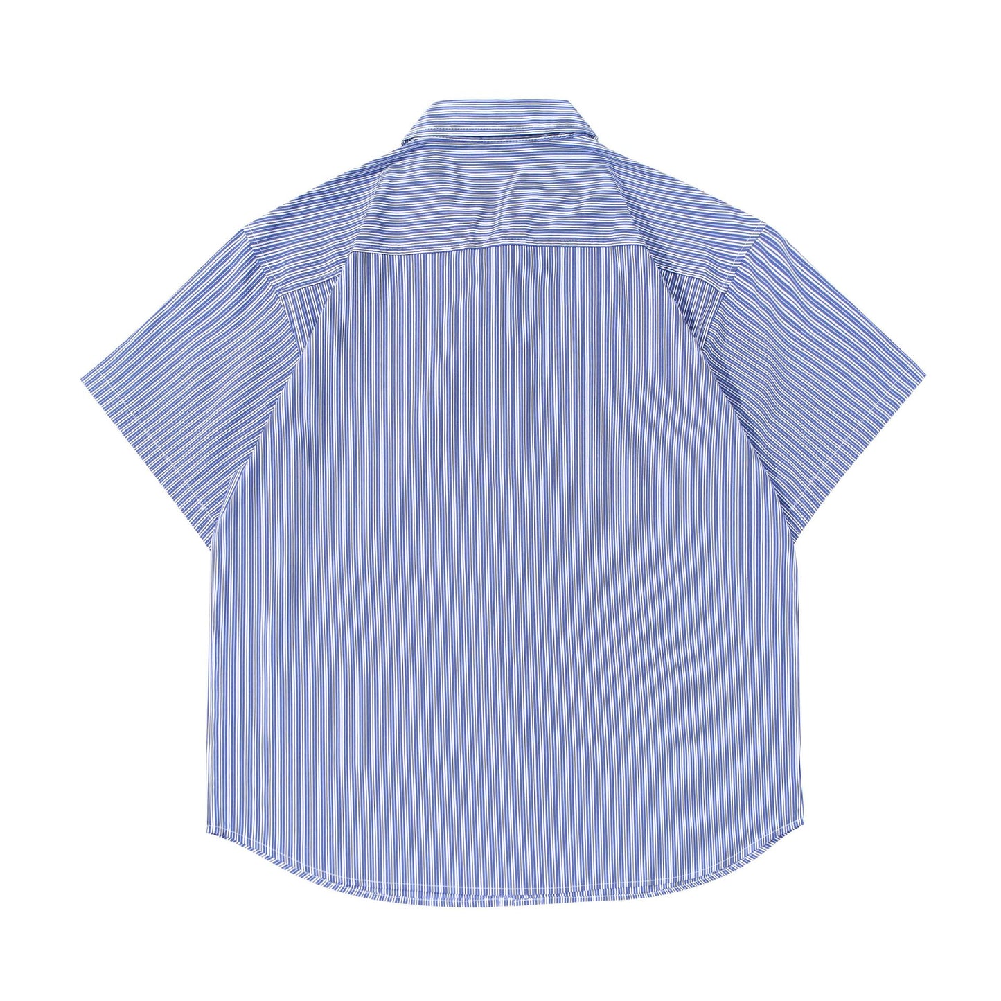 Minimally Striped Loose Short Sleeved Shirt for Men