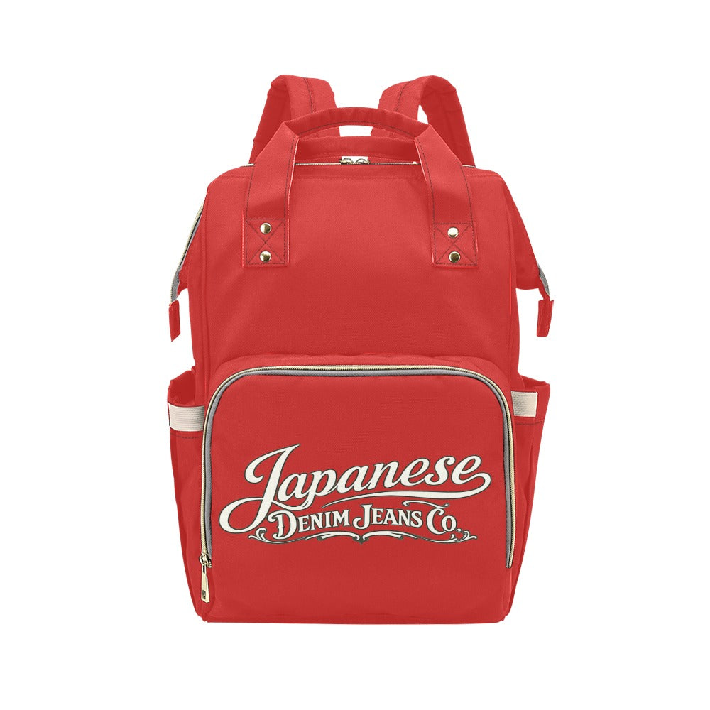 Japanese Denim Jeans Logo Backpack