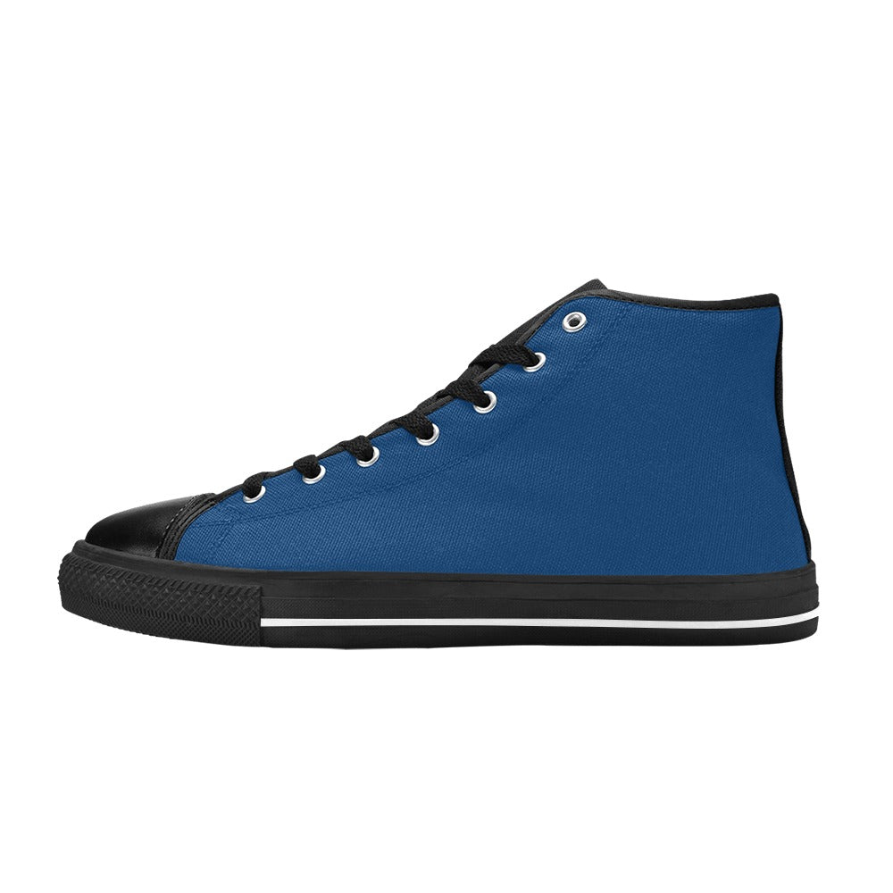 High Top Canvas Men's Shoes - Dark Blue