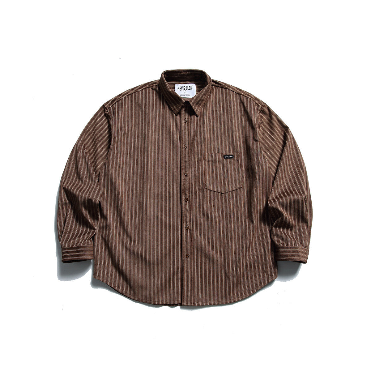 Corduroy Casual Loose Striped Long Shirt for Men