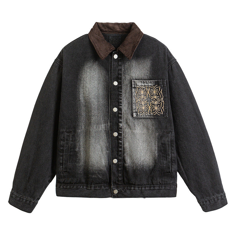 Detroit Denim Jacket Original Design Khaki  Outerwear for Couples