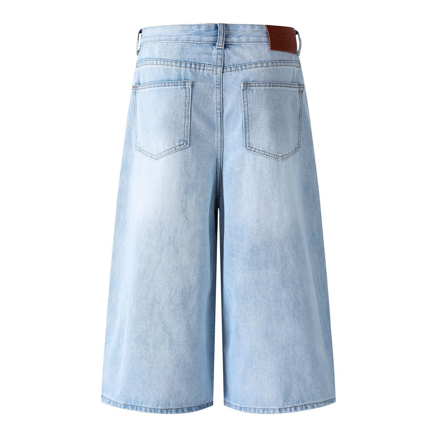 Retro Washed Loose Wide-Leg Summer Denim Shorts