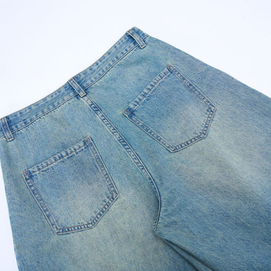 Retro Simple Tapered Denim Long Pants