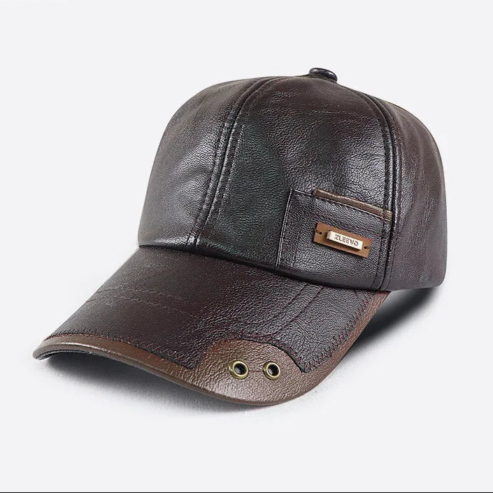 Leather Baseball Cap
