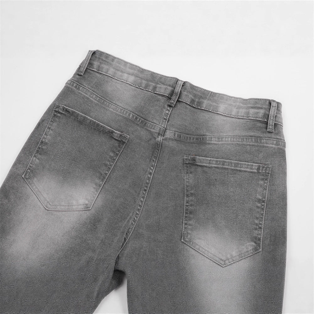 High Street Vintage Tie Dye Micro Flared Loose Jeans for Women