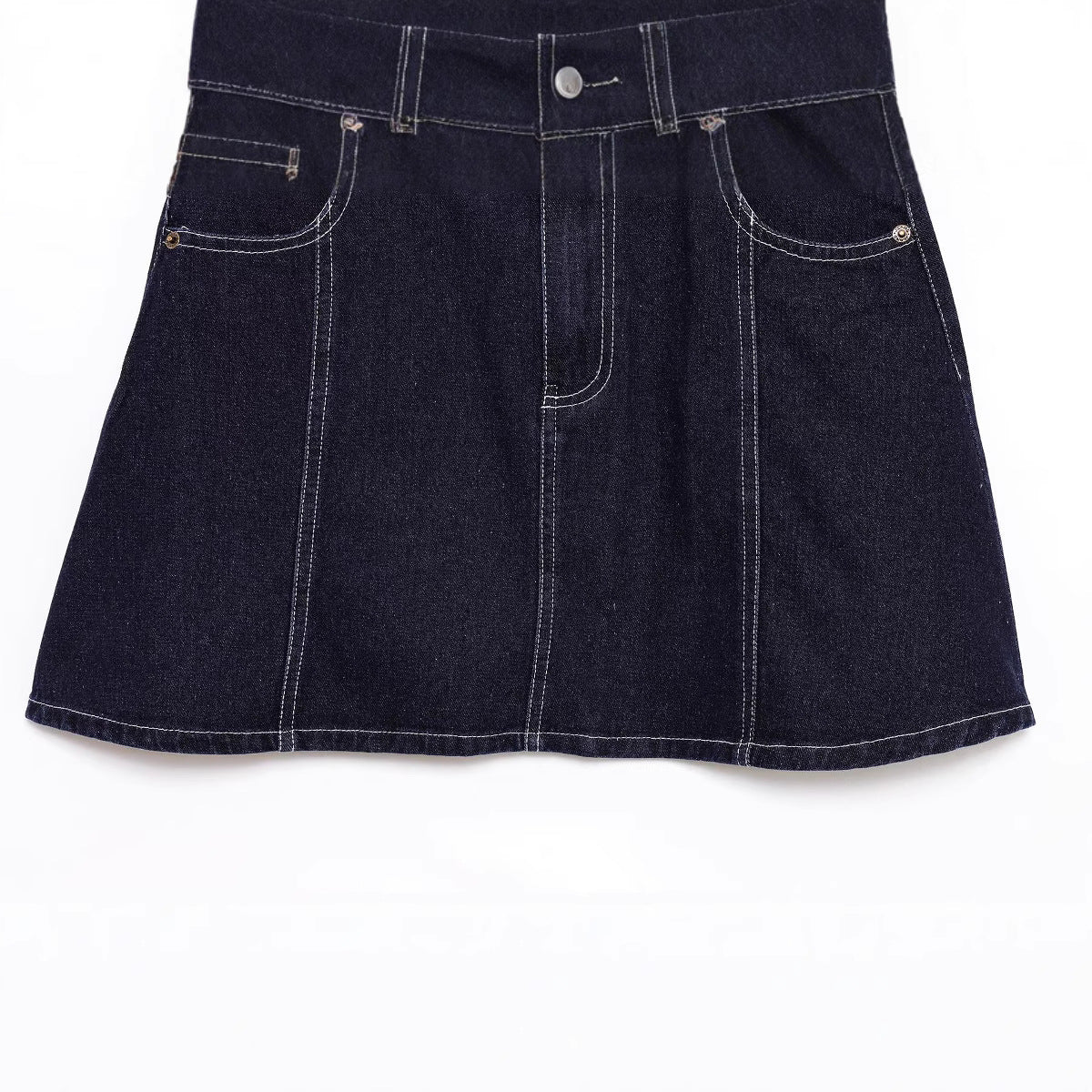 Women's Short Denim Midi Skirt