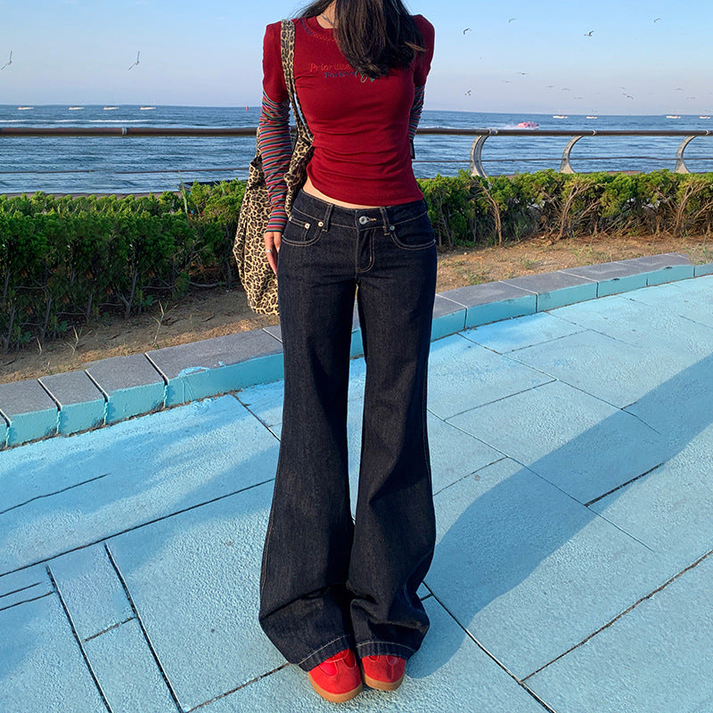 Women's Low-Waist Slimming Tapered Leg Jeans